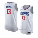 Maillot Los Angeles Clippers Paul George #13 Association 2020-21 Authentique Blanc