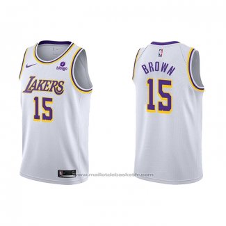 Maillot Los Angeles Lakers Jabari Brown #15 Association 2021-22 Blanc