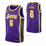Maillot Los Angeles Lakers LeBron James #6 Statement 2021-22 Volet