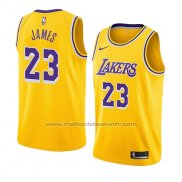 Maillot Los Angeles Lakers Lebron James #23 Icon Jaune