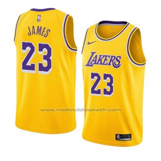 Maillot Los Angeles Lakers Lebron James #23 Icon Jaune