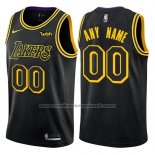 Maillot Los Angeles Lakers Personnalise 17-18 Noir