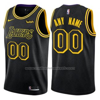 Maillot Los Angeles Lakers Personnalise 17-18 Noir