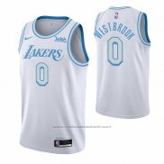 Maillot Los Angeles Lakers Russell Westbrook #0 Ville 2020-21 Blanc