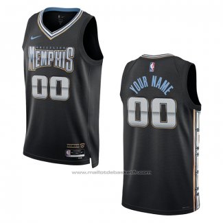 Maillot Memphis Grizzlies Personnalise Ville 2022-23 Noir