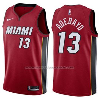 Maillot Miami Heat Bam Adebayo #13 Statement 2017-18 Rouge