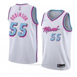 Maillot Miami Heat Duncan Robinson #55 Ville 2017-18 Blanc