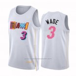 Maillot Miami Heat Dwyane Wade #3 Ville 2022-23 Blanc