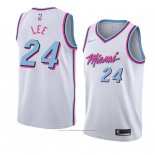 Maillot Miami Heat Marcus Lee #24 Ville 2018 Blanc