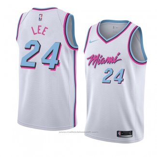 Maillot Miami Heat Marcus Lee #24 Ville 2018 Blanc