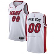 Maillot Miami Heat Personnalise 17-18 Blanc