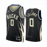 Maillot Milwaukee Bucks Damian Lillard #0 Statement 2022-23 Noir