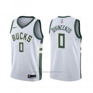 Maillot Milwaukee Bucks Donte Divincenzo #0 Association Blanc