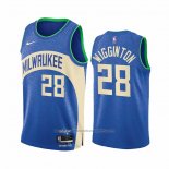 Maillot Milwaukee Bucks Lindell Wigginton #28 Ville 2023-24 Bleu