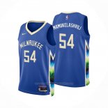 Maillot Milwaukee Bucks Sandro Mamukelashvili #54 Ville 2022-23 Bleu