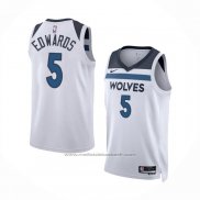 Maillot Minnesota Timberwolves Anthony Edwards #5 Association 2022-23 Blanc