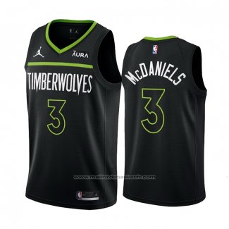 Maillot Minnesota Timberwolves Jaden Mcdaniels #3 Statement 2022-23 Noir