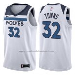 Maillot Minnesota Timberwolves Karl-Anthony Towns #32 Association 2017-18 Blanc