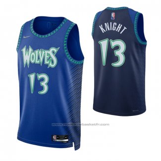 Maillot Minnesota Timberwolves Nathan Knight #13 Ville 2021-22 Bleu