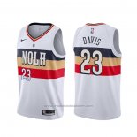 Maillot New Orleans Pelicans Anthony Davis #23 Earned Blanc