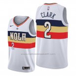 Maillot New Orleans Pelicans Ian Clark #2 Earned Edition Blanc