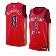 Maillot New Orleans Pelicans Naji Marshall #8 Statement 2023-24 Rouge