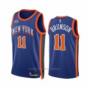 Maillot New York Knicks Jalen Brunson #11 Ville 2023-24 Bleu