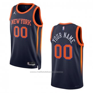 Maillot New York Knicks Personnalise Statement 2022-23 Noir