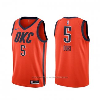 Maillot Oklahoma City Thunder Luguentz Dort #5 Earned 2020 Orange