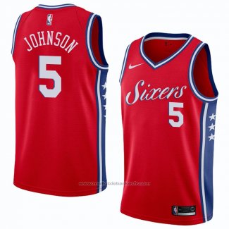 Maillot Philadelphia 76ers Amir Johnson #5 Statement 2018 Rouge