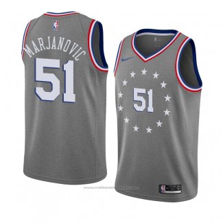 Maillot Philadelphia 76ers Boban Marjanovic #51 Ville 2018-19 Gris