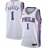 Maillot Philadelphia 76ers James Harden #1 Association Blanc