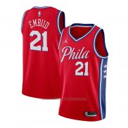 Maillot Philadelphia 76ers Joel Embiid #21 Statement 2020-21 Rouge