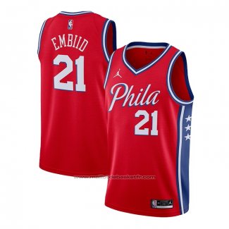 Maillot Philadelphia 76ers Joel Embiid #21 Statement 2020-21 Rouge