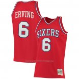 Maillot Philadelphia 76ers Julius Erving #6 Mitchell & Ness 1982-83 Rouge