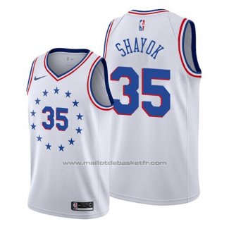 Maillot Philadelphia 76ers Marial Shayok #35 Earned Blanc