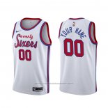 Maillot Philadelphia 76ers Personnalise Hardwood Classic Blanc