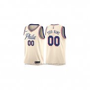 Maillot Philadelphia 76ers Personnalise Ville 2018 Crema