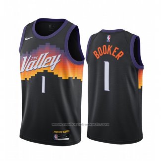 Maillot Phoenix Suns Devin Booker #1 Ville 2020-21 Noir