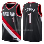 Maillot Portland Trail Blazers Evan Turner #1 Icon 2017-18 Noir