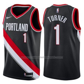 Maillot Portland Trail Blazers Evan Turner #1 Icon 2017-18 Noir