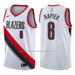 Maillot Portland Trail Blazers Shabazz Napier #8 Association 2017-18 Blanc