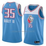 Maillot Sacramento Kings Bagley III #35 Ville 2017-18 Bleu