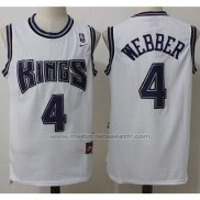 Maillot Sacramento Kings Chris Webber #4 Retro Blanc