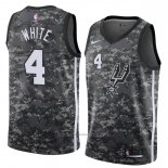 Maillot San Antonio Spurs Derrick White #4 Ville 2018 Gris