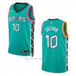 Maillot San Antonio Spurs Jeremy Sochan #10 Ville 2022-23 Vert