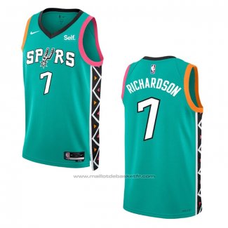 Maillot San Antonio Spurs Josh Richardson #7 Ville 2022-23 Vert