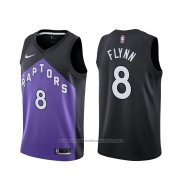 Maillot Toronto Raptors Malachi Flynn #8 Earned 2020-21 Noir Volet