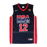 Maillot USA 1992 John Stockton #12 Noir