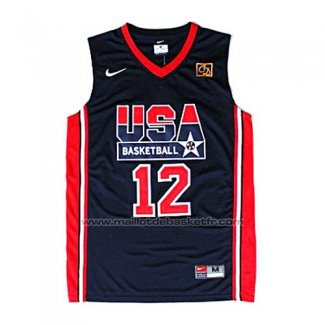 Maillot USA 1992 John Stockton #12 Noir